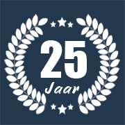 Logo 25 jaar in het vak